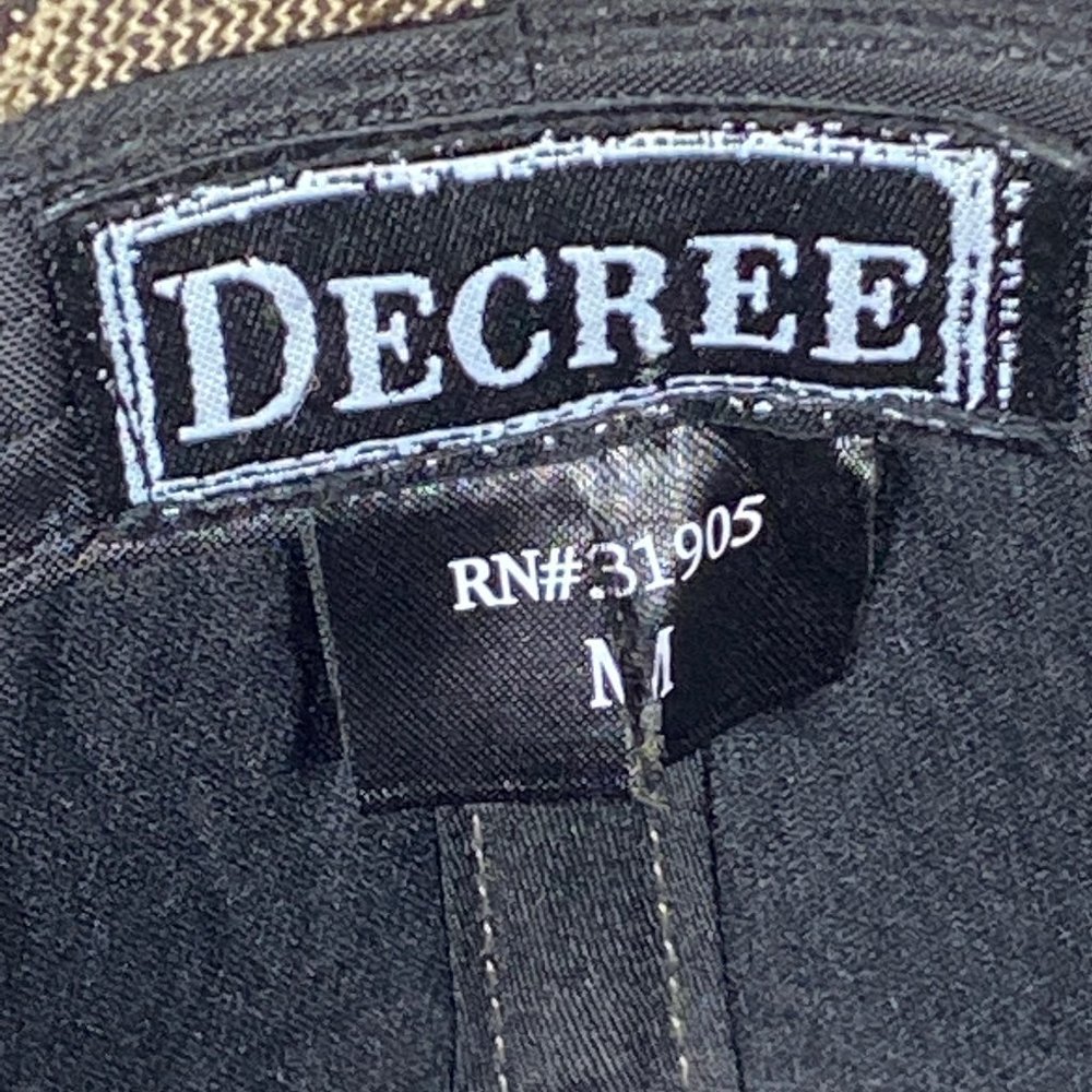 DECREE Diamond Crown Fedora Hat Stingy Brim NWOT - Picture 12 of 12